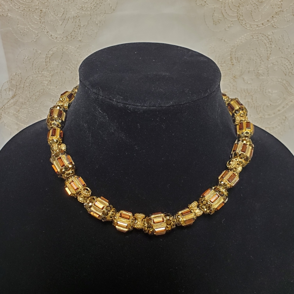OTAZU Barrel Swarovski Crystal Necklace